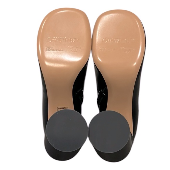 Off-White Leather Peculiar Spring High-Heeled Ankle Boots in Black, NEW, Size 38 - Picture 7 of 14